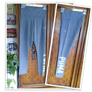 PUMA Women's High-waist Knit Logo Leggings/Tights NWOT! - Gray, Size S